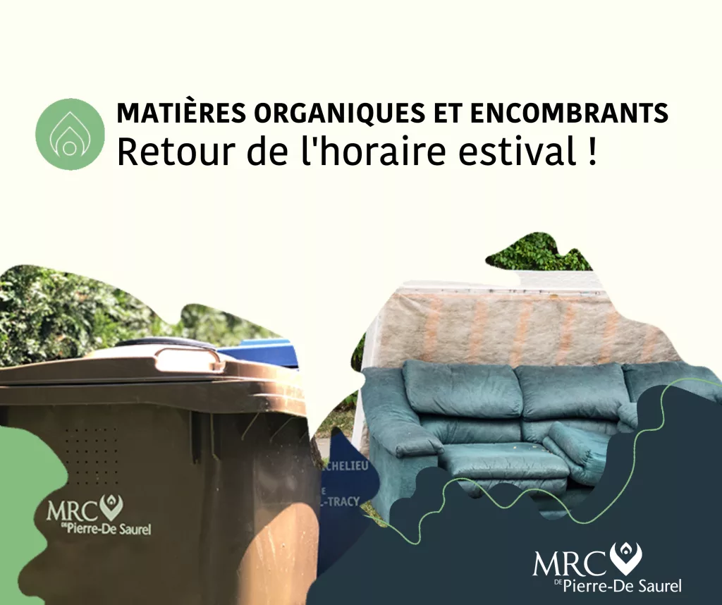Retour de l’horaire estival des collectes