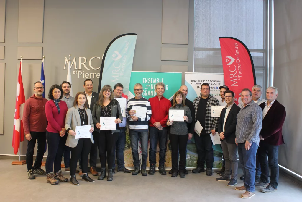Pour la 3e année consécutive, l’UPA Montérégie et Desjardins honorent les entreprises agricoles agrEAUresponsables de la Montérégie